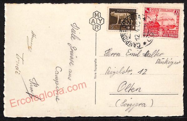 ae5239 - CARTOLINA D'EPOCA - Como Provincia - Campione d'Italia  1940 - immagine 2