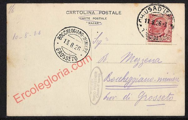 ae3823 - CARTOLINA  D'EPOCA - Bolzano Provincia - Chiusa  1926 - immagine 2