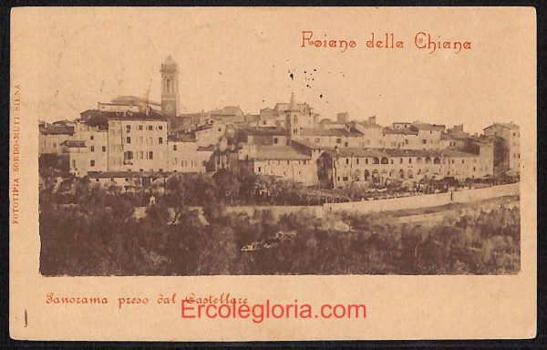 ae0365 - CARTOLINA  D'EPOCA - Arezzo Provincia - Foiano della Chiana   1901