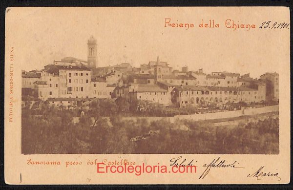 ae0369 - CARTOLINA  D'EPOCA - Arezzo Provincia - Foiano della Chiana  1901