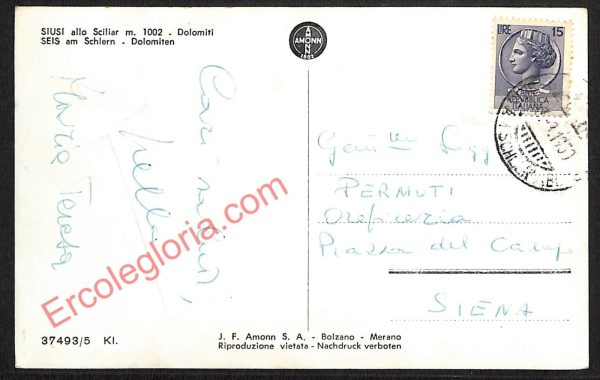 ae3831 - CARTOLINA  D'EPOCA - Bolzano Provincia - Siusi allo Sciliar - immagine 2