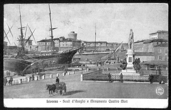 ac7197 - CARTOLINA D'EPOCA - Livorno Città - Monumento Quattro Mori  1916