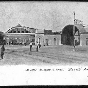 ac7198 - CARTOLINA D'EPOCA - Livorno Città - Barriera S. Marco