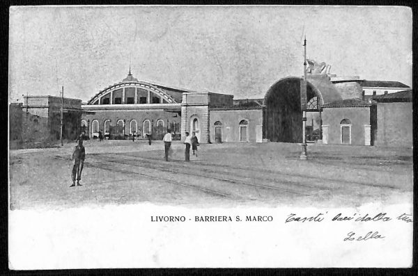 ac7198 - CARTOLINA D'EPOCA - Livorno Città - Barriera S. Marco