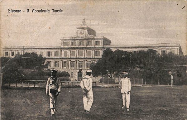 ac7200 - CARTOLINA D'EPOCA - Livorno Città - R. Accademia Navale 1920