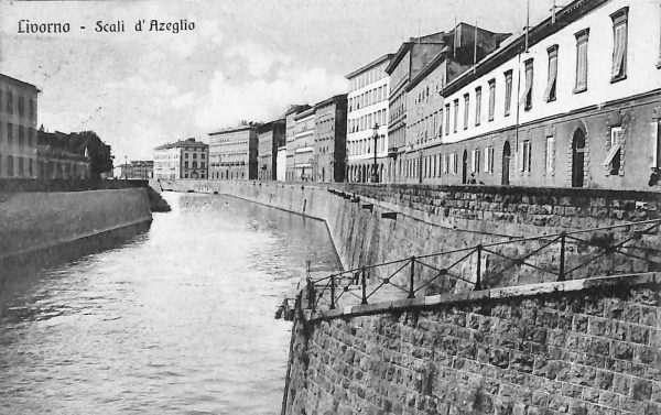 ac7201 - CARTOLINA D'EPOCA - Livorno Città - Scali d'Azeglio