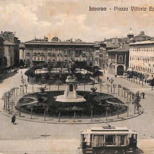 ac7205 - CARTOLINA D'EPOCA - Livorno Città - Piazza Vittorio Emanuele  1912
