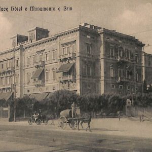 ac7206 - CARTOLINA D'EPOCA - Livorno Città - Palace Hotel e Monumento a Brin