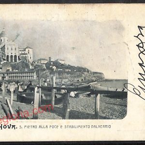 ag1009 - CARTOLINA D'EPOCA - Genova Città - S. Pietro alla Foce  1900