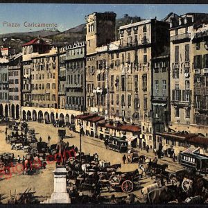 ag1019 - CARTOLINA D'EPOCA - Genova Città - Piazza Caricamento  1914