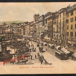 ag1022 - CARTOLINA D'EPOCA - Genova Città - Piazza Caricamento  1902