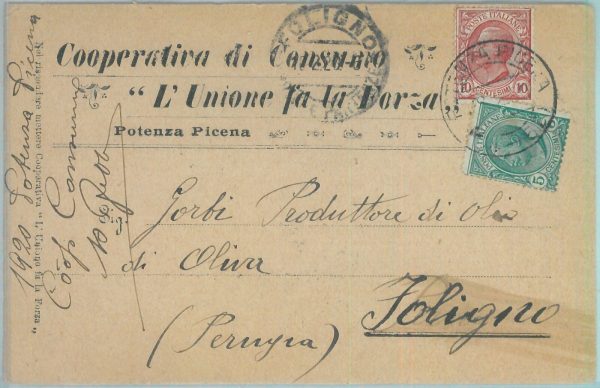 85653  - CARTOLINA d'Epoca: MACERATA provincia -  POTENZA PICENA  1920