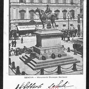 ag1067 - CARTOLINA D'EPOCA - Genova Città - Monumento a Giuseppe Garibaldi