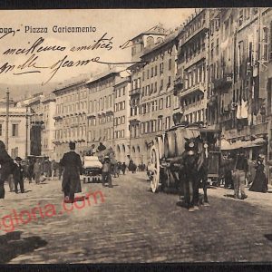 ag1073 - CARTOLINA D'EPOCA - Genova Città - Piazza Caricamento
