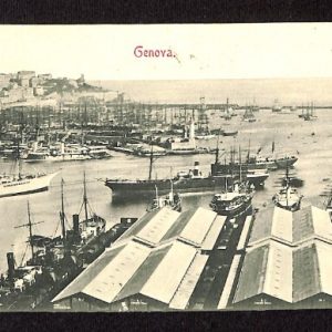 ag1080 - CARTOLINA D'EPOCA TRIPLA - Genova Città -  Il Porto