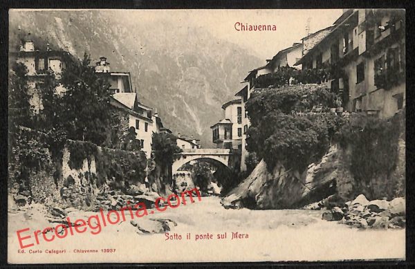 ai6958 - CARTOLINA D' EPOCA - Sondrio Provincia - Chiavenna