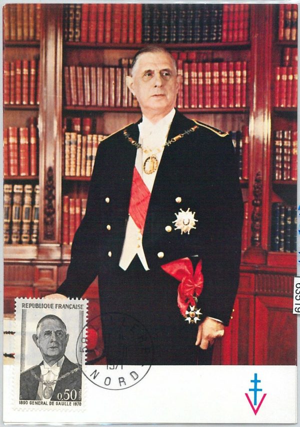 63519  -  FRANCE - POSTAL HISTORY: MAXIMUM CARD 1971 -  GENERAL De Gaulle