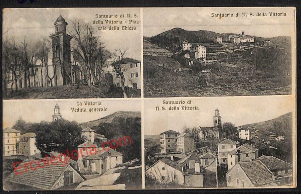 ag1101 - CARTOLINA D'EPOCA - Genova Città - Santuario di N. S.  Vittoria  1916