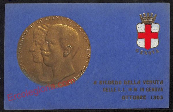 ag1102 - CARTOLINA D'EPOCA - Genova Città - Vittorio Emanuele III