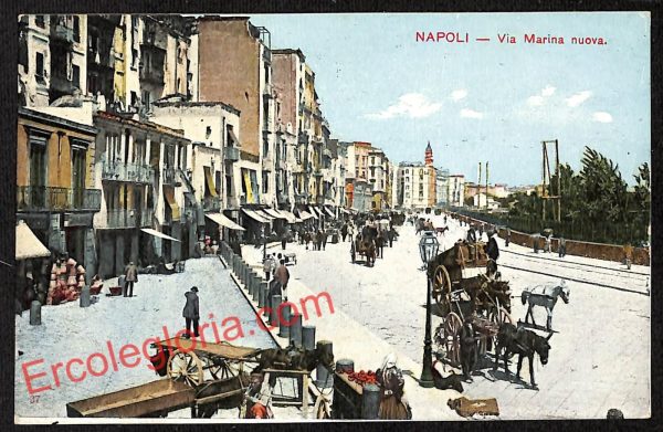 ag9631 - CARTOLINE D'EPOCA - Napoli Città - Via Marina nuova