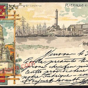 ag1105 - CARTOLINA D'EPOCA - Genova Città - Monumento Cristoforo Colombo  1899