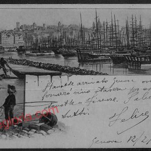 ag1106 - CARTOLINA D'EPOCA - Genova Città - Il Porto  1899