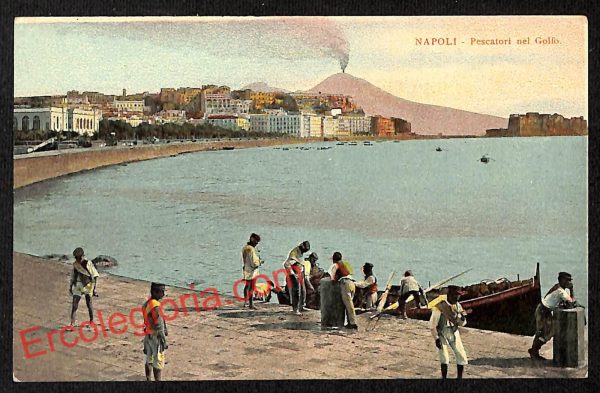 ag9634 - CARTOLINE D'EPOCA - Napoli Città - Pescatori nel Golfo
