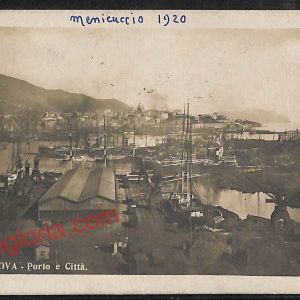 ag1125 - CARTOLINA D'EPOCA - Genova Città - Porto e Città  1920