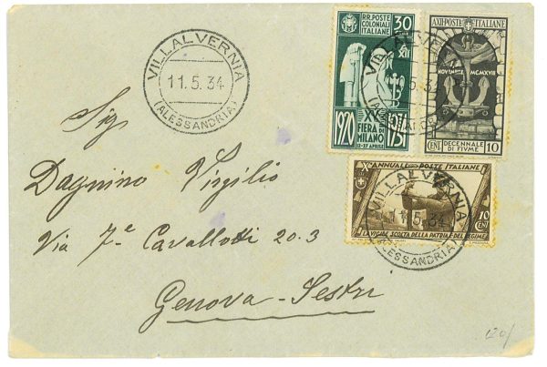 P3846 - ITALIA REGNO, COLONIE ITALIANE , AFFRANCATURA MISTA