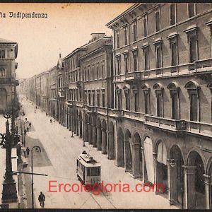 ae1986 - CARTOLINA  D'EPOCA - Bologna Città - Via Indipendenza