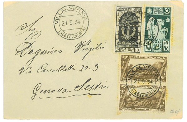 P3847 - ITALIA REGNO, COLONIE ITALIANE , AFFRANCATURA MISTA