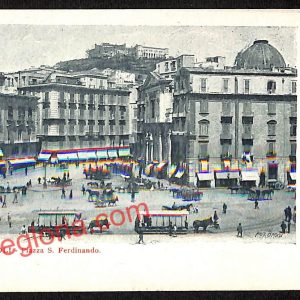 ag9639 - CARTOLINE D'EPOCA - Napoli Città - Piazza San Ferdinando