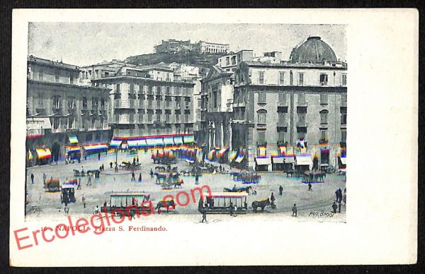 ag9639 - CARTOLINE D'EPOCA - Napoli Città - Piazza San Ferdinando