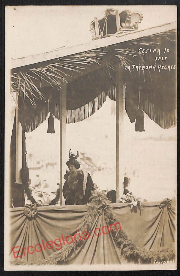 ag1131 - CARTOLINA D'EPOCA - Genova Città - Cesira I Sale la Tribuna Regale