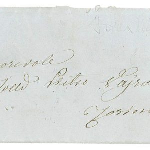 P3851 - ITALIA SARDEGNA, SASS. 15 H DA IVREA 2.4.1857 A TORINO.