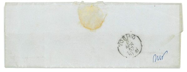 P3851 - ITALIA SARDEGNA, SASS. 15 H DA IVREA 2.4.1857 A TORINO. - immagine 2