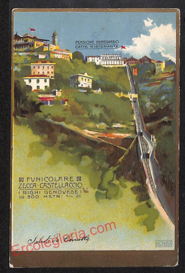 ag1133 - CARTOLINA D'EPOCA - Genova Città - Pensione Beregardo