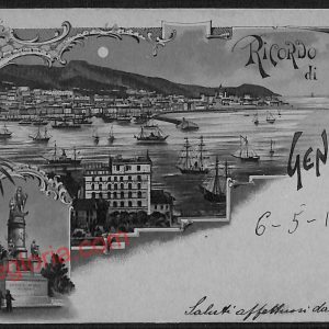 ag1135 - CARTOLINA D'EPOCA - Genova Città - Panorama  1900