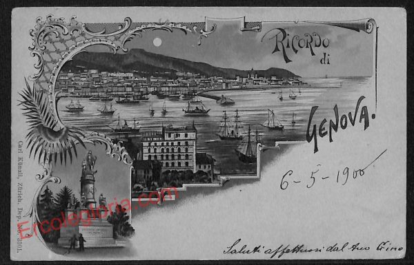ag1135 - CARTOLINA D'EPOCA - Genova Città - Panorama  1900