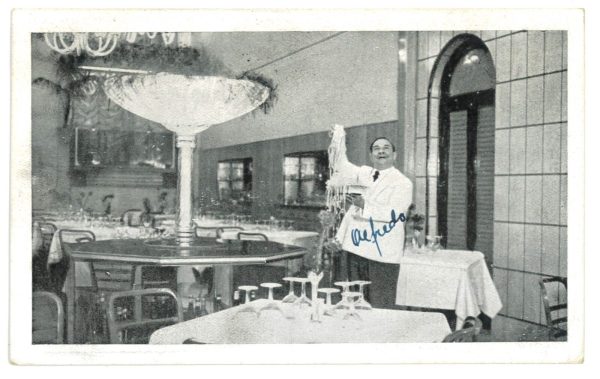 P3859 - ROMA, RISTORANTE ALFREDO, BELLA CARTOLINA DEL INTERNO, CON ALFREDO E...