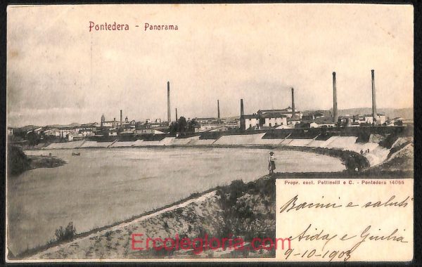 ad7044 - CARTOLINA D'EPOCA - Pisa Provincia - Pontedera