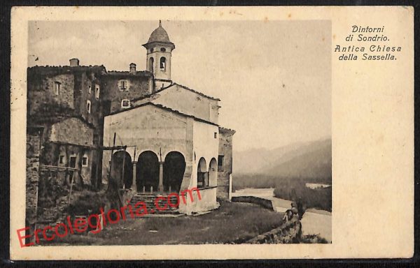 ai6973 - CARTOLINA D' EPOCA - Sondrio Città - Antica chiesa della Sassella