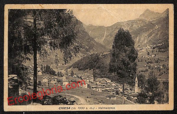 ai6975 - CARTOLINA D' EPOCA - Sondrio Provincia - Chiesa in Valmalenco