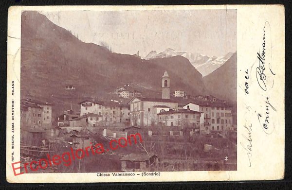 ai6988 - CARTOLINA D' EPOCA - Sondrio Provincia - Chiesa in Valmalenco