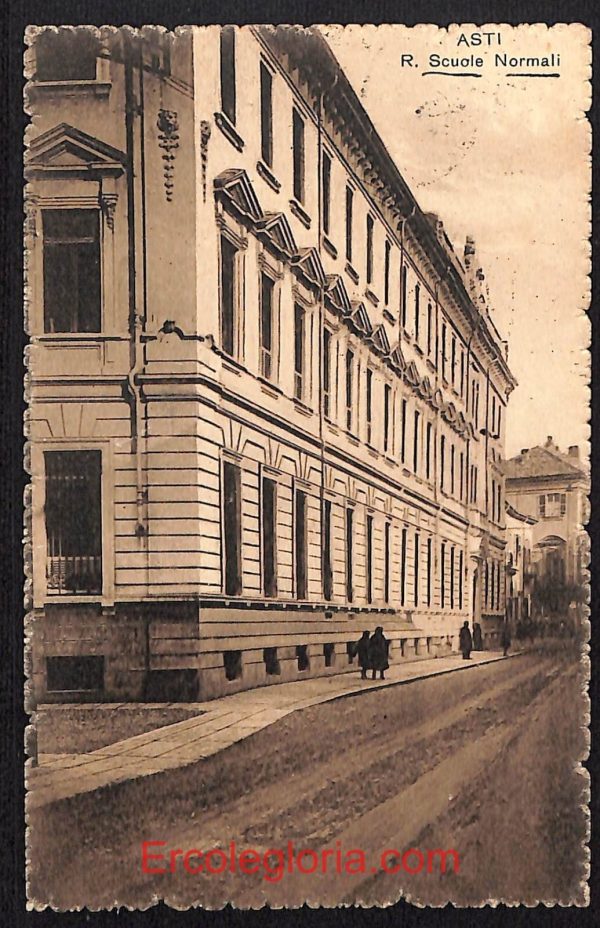 ae0652 - CARTOLINA  D'EPOCA - Asti Città -R. Scuole Normale  1920