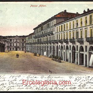 ae0654 - CARTOLINA  D'EPOCA - Asti Città - Piazza Alfieri  1900