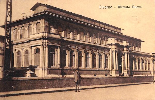 ac7302 - CARTOLINA D'EPOCA - Livorno Città - Mercato Nuovo 1922