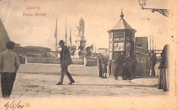 ac7316 - CARTOLINA D'EPOCA - Livorno Città - Piazza Micheli