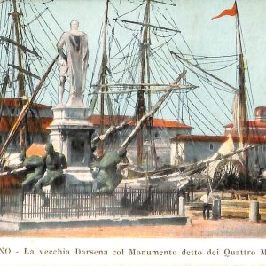 ac7321 - CARTOLINA D'EPOCA - Livorno Città - Monumento dei Quattro Mori