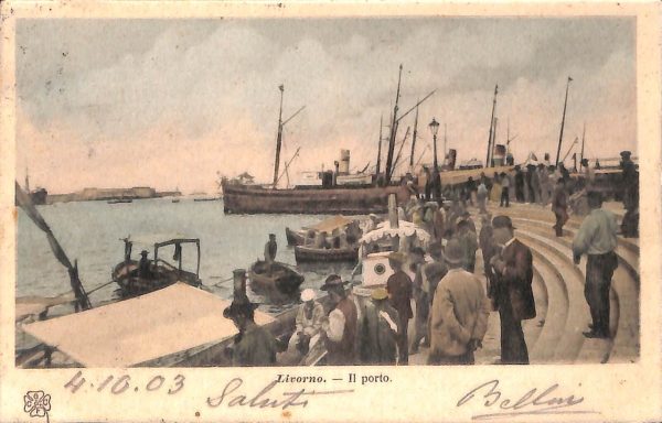 ac7324 - CARTOLINA D'EPOCA - Livorno Città - Il Porto  1903